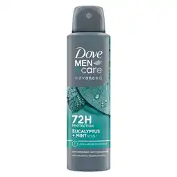Etos Dove Men+Care Advanced Eucalyptus + Mint Deodorant Spray 150 ML aanbieding