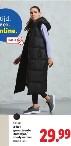 Lidl Crivit 2-in-1 Gewatteerde Damesjas / Bodywarmer aanbieding