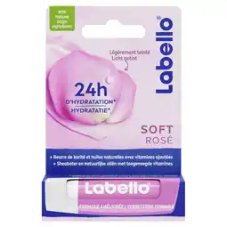 Etos Labello Soft Rose Lippenbalsem 24u Hydratatie Zachtroze aanbieding