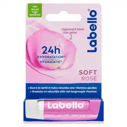 Etos Labello Soft Rose Lippenbalsem 24u Hydratatie Zachtroze aanbieding