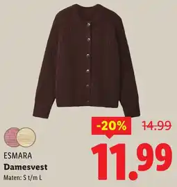 Lidl Esmara Damesvest aanbieding