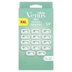 Etos Gillette Venus Pro Smooth Sensitive Navulmesjes 14 Stuks aanbieding