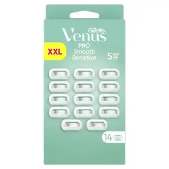 Etos Gillette Venus Pro Smooth Sensitive Navulmesjes 14 Stuks aanbieding