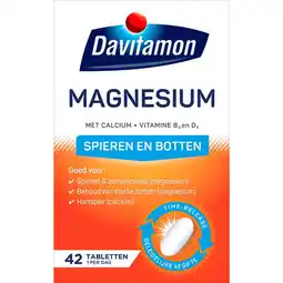 Etos Davitamon Magnesium Met Calcium + Vitamine D Tabletten 42 Stuks aanbieding