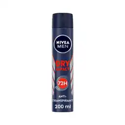 Etos NIVEA MEN Dry Impact Deodorant Spray 200 ML aanbieding