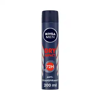 Etos NIVEA MEN Dry Impact Deodorant Spray 200 ML aanbieding