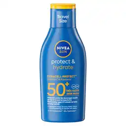Etos NIVEA SUN Protect & Hydrate Travel Size Zonnemelk SPF 50+ 100 ML aanbieding