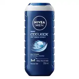 Etos NIVEA MEN Cool Kick Douchegel 250 ML aanbieding