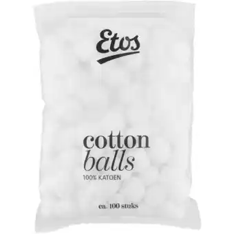 Etos Etos Wattenbollen 100 Stuks aanbieding