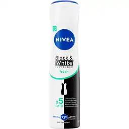 Etos NIVEA Black & White Invisible Fresh Deodorant Spray 150 ML aanbieding