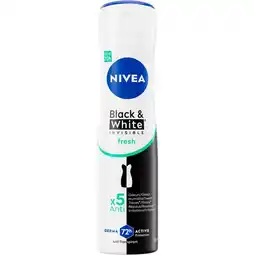 Etos NIVEA Black & White Invisible Fresh Deodorant Spray 150 ML aanbieding
