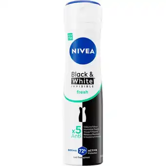 Etos NIVEA Black & White Invisible Fresh Deodorant Spray 150 ML aanbieding