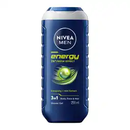 Etos NIVEA MEN Energy Douchegel 250 ML aanbieding