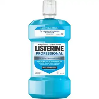Etos Listerine professional fresh breath+500ml aanbieding