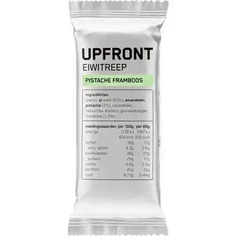 Etos Upfront eiwitreep pistache/framboos 60g aanbieding