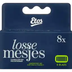Etos Etos Scheermesjes 6-Blads 8 stuks aanbieding