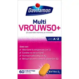 Etos Davitamon Multi Vrouw 50+ 60 stuks aanbieding