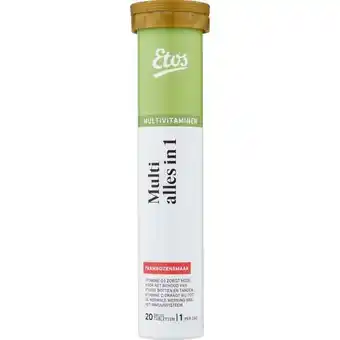 Etos Etos Multi Alles-in-1 Bruistablet Framboos 20 stuks aanbieding