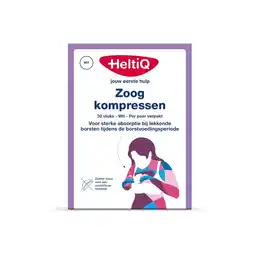 Etos Heltiq Zoogkompressen wit 30st aanbieding