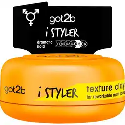Etos Schwarzkopf Got2b iStyler Texture Clay 75 ML aanbieding
