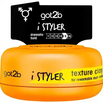 Etos Schwarzkopf Got2b iStyler Texture Clay 75 ML aanbieding