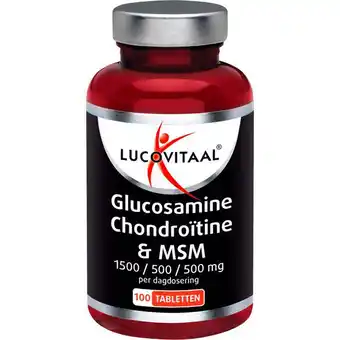 Etos Lucovitaal Glucosamine Chondroïtine MSM 1500/ 500 mg tabletten 100 stuks pot aanbieding