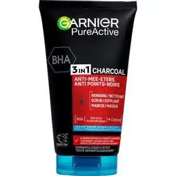 Etos Garnier PureActive 3-in-1 Gezichtsreiniger Charcoal 150 ML aanbieding