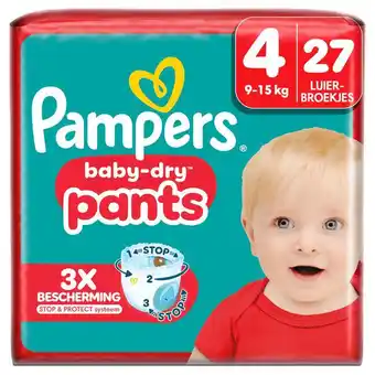 Etos Pampers Baby Dry Pants Luierbroekjes Maat 4 9-15 KG 27 Stuks aanbieding