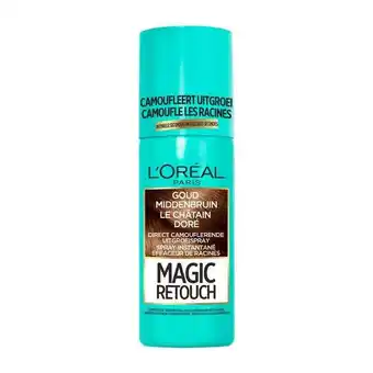 Etos L'Oréal Paris Magic Retouch Camouflerende Uitgroeispray Goud Middenbruin 75 ML aanbieding
