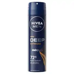 Etos NIVEA MEN Deep Black Carbon Espresso Deodorant Spray 150 ML aanbieding