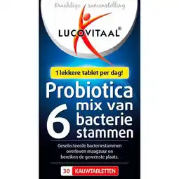 Etos Lucovitaal Probiotica Mix Van 6 Bacterie Stammen Kauwtabletten aanbieding