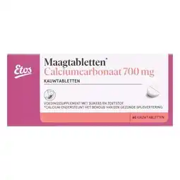 Etos Etos Maagtabletten Calciumcarbonaat 700 mg 60 stuks aanbieding