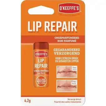 Etos O'Keeffe's Lip Repair Ongeparfumeerde Lippenbalsem aanbieding