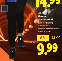 Lidl Crivit Heren Thermobroek aanbieding
