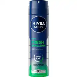 Etos NIVEA MEN Fresh Sensation Deodorant Spray 150 ML aanbieding