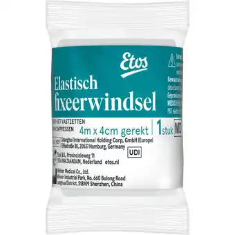 Etos Etos Elastisch Fixeerwindsel 4 M x 4 CM aanbieding