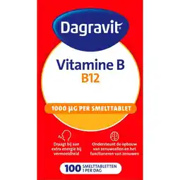 Etos Dagravit Vitamine B12 1000μg 100 smelttabletten aanbieding