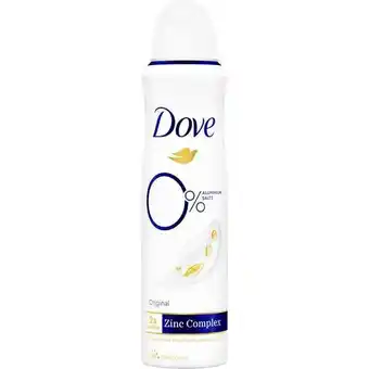 Etos Dove Original 0% Deodorant Spray 150 ML aanbieding
