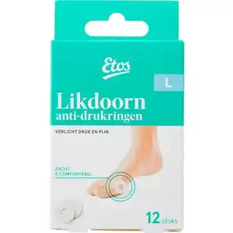 Etos Etos Likdoorn Anti-Drukringen Large 12 stuks aanbieding