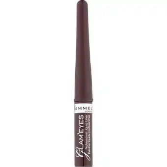 Etos Rimmel London Glam'Eyes Professionalliquid Eyeliner - 002 Velvet Brown aanbieding