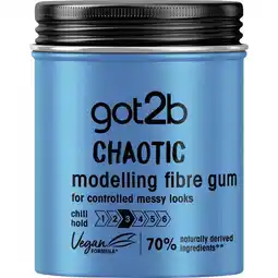 Etos Schwarzkopf Got2b Chaotic Modelling Fibre Gum 100 ML aanbieding
