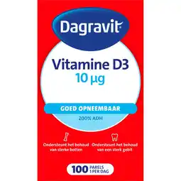 Etos Dagravit Vitamine D pearls 10 μg 100 parels aanbieding