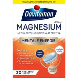 Etos Davitamon Magnesium Mentale Energie 30ST aanbieding