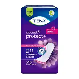 Etos TENA Discreet Normal Night Verbanden 10 stuks aanbieding