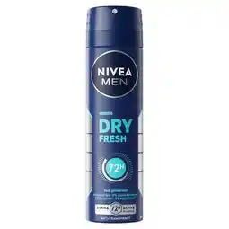 Etos NIVEA MEN Dry Fresh Deodorant Spray 150 ML aanbieding