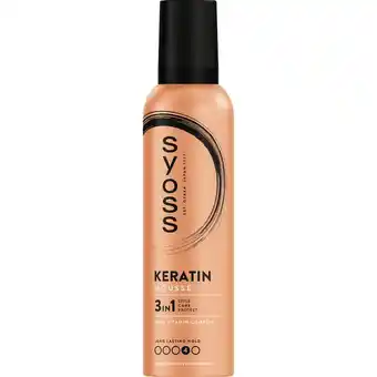 Etos Syoss Keratin Haarmousse 250 ML aanbieding