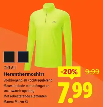 Lidl Crivit Herenthermoshirt aanbieding