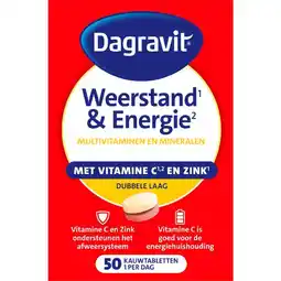 Etos Dagravit Totaal 30 Weerstand & Energie 50 kauwtabletten aanbieding