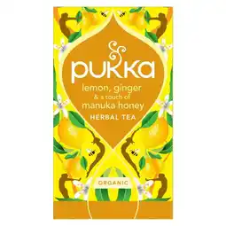 Etos Pukka lemon, ginger&manuka honing aanbieding