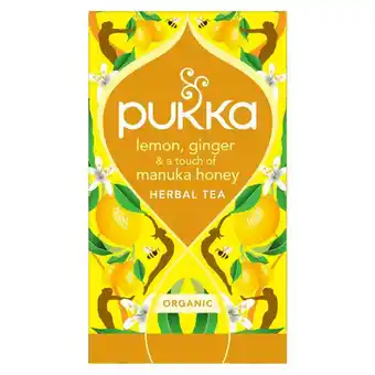 Etos Pukka lemon, ginger&manuka honing aanbieding
